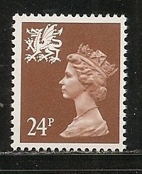 G.B. Wales WMMH45 sg W59 24p Machin MNH