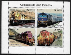 St Thomas & Prince Is #2392 MNH S/Sheet - Trains