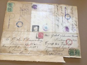 South Africa Boer War Prisoner Of War cover fronts collection on page Ref 61540