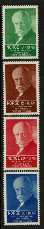 Norway SC# B5-B8, Mint Never Hinged, some very minor creasing - S9408