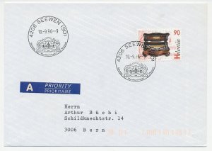 Cover / Postmark Switzerland 1996 Music Automatons - Museum