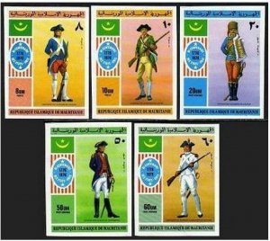 Mauritania 341-342,C160-C162 imperf,deluxe,C163 imperf,MNH. US-200,1976.Uniforms