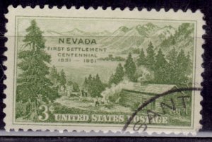 United States, 1951, Nevada Centennial 3c, sc#999, used