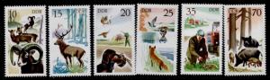 Germany GDR 1858-63 MNH Hunting, Birds, Animals, Dog, Deer, Tractor