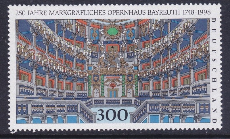 Germany 2001 MNH 1998 Bayreuth Opera 250th Anniversary Issue