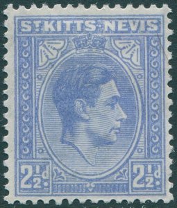 St Kitts Nevis 1938 SG72a 2½d blue KGVI MLH