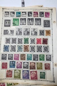 OLD GERMANY STAMPS HINGED ON ALBUM PAGE