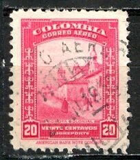 Colombia; 1952: Sc. # C224: Used Single Stamp