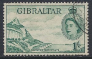 Gibraltar  SG  146  Bluish Green SC# 133  Used  1953  see scan / details