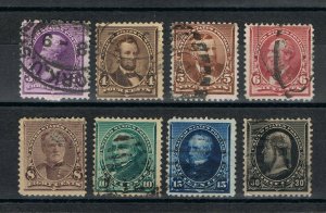 GENUINE SCOTT #221 222 223 224 225 226 227 228 USED 1890-93 ABNC SET OF 8 STAMPS