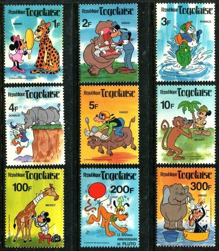 Togo 1064-1072a  Disney characters & Animals from Fazao Reserve x14664