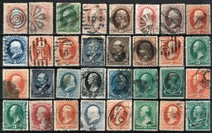 [0959] 1870-90 Selection of « Bank note issue » used (x32)