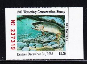 Album Treasures Wyoming 1988 Conservation (Duck) Hunting Stamp Trout MNH