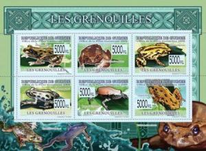 Guinea - Frogs - 6 Stamp  Sheet  - 7B-1001