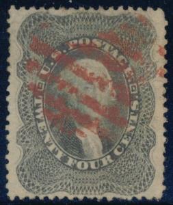 #37 XF-SUPERB USED W/ RED GRID CANCEL (SMALL THIN) CV $440.00 BQ9960