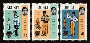 Brunei #165-167 MNH