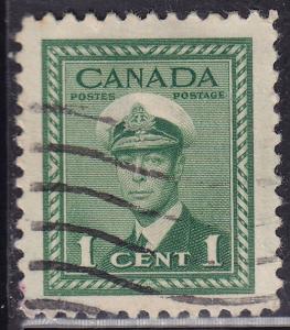 Canada 249 King George VI WWII War 1¢ 1942