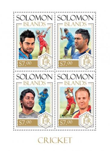 SOLOMON ISLANDS 2013 SHEET CRICKET SPORTS slm13801a