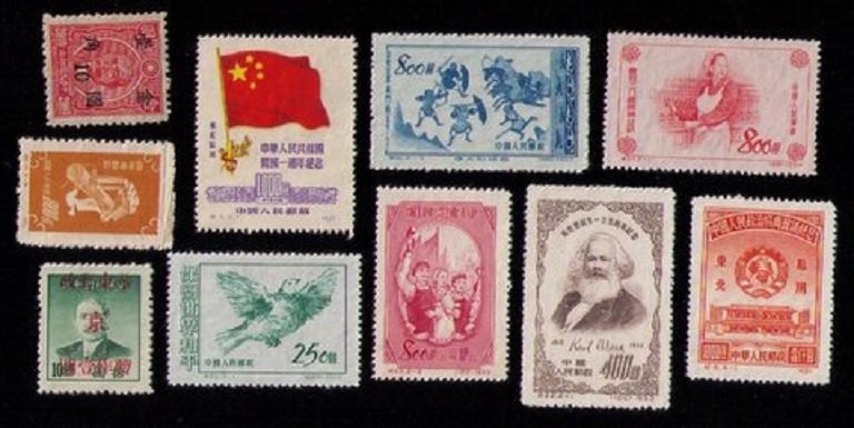 China 1950s MNH,(10 ea)No gum  , A Few  Faults, (Possible Reprints) F-VF