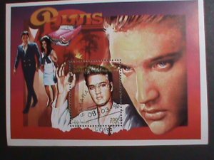 ​SHARJAH 1996-FAMOUS ROCK AND ROLL MOVIE STAR ELVIS -CTO S/S SHEET VERY  FINE