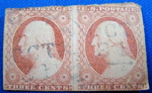 UNITED STATES -1851 - SCOTT # 10 - PAIR USED  (ASu1)