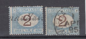 J43986 JL Stamps 2 1870-1925 italy used #j15