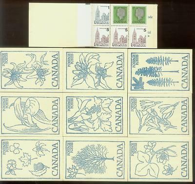 Canada 1979 10ea Booklets diff covers Pane scott 797a