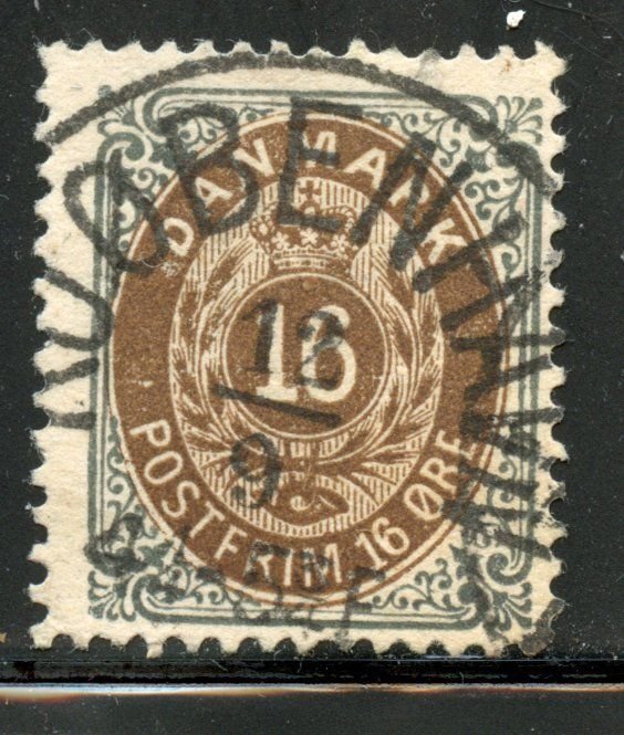 Denmark # 30, Used.