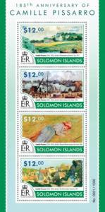 SOLOMON ISLANDS 2015 SHEET PISSARRO ART PAINTINGS slm15319a