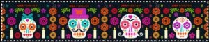 2021 58c Forever Day of the Dead, Strip of 4 Scott 5640-5643 Mint F/VF NH