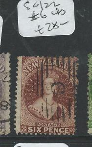 NEW ZEALAND  (P0508B) QV CHALON 6D  SG122   #6  VFU