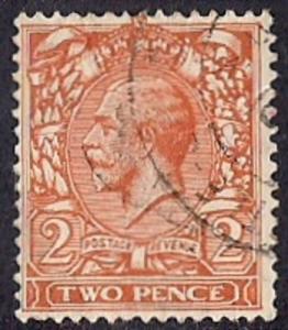 Great Britain #190 2P King George 5, used stamp VF