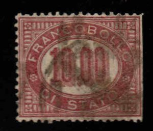 Italy Scott o8 Official Used straight edge at right, top value of set CV $160