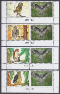 2019 Tajikistan  839-842+Tab Birds - Owls 10,00 €