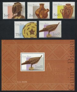 Guinea-Bissau Traditional Art 5v+MS 2001 MNH SG#1336-MS1341