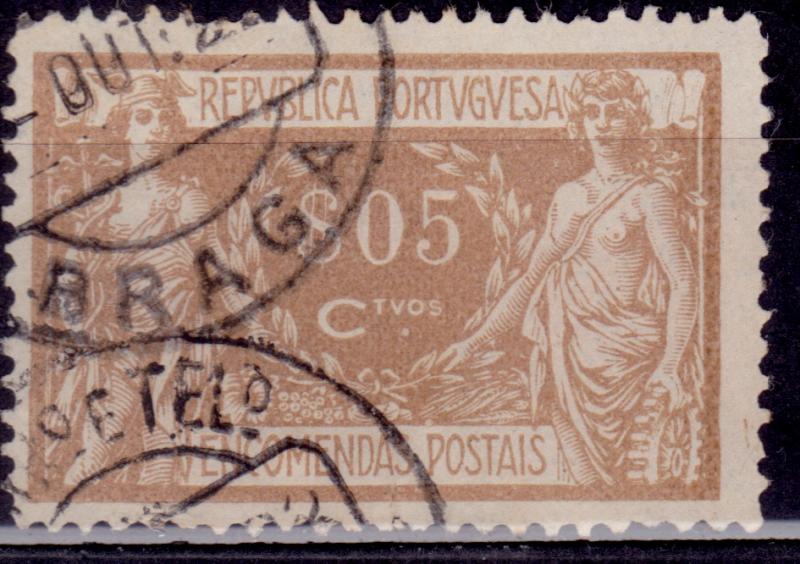 Portugal, 1920-22, Mercury and Commerce, 5c, sc#Q3, used