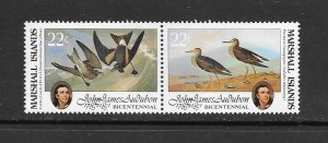 BIRDS - MARSHALL ISLANDS #64a  AUDUBON  MNH