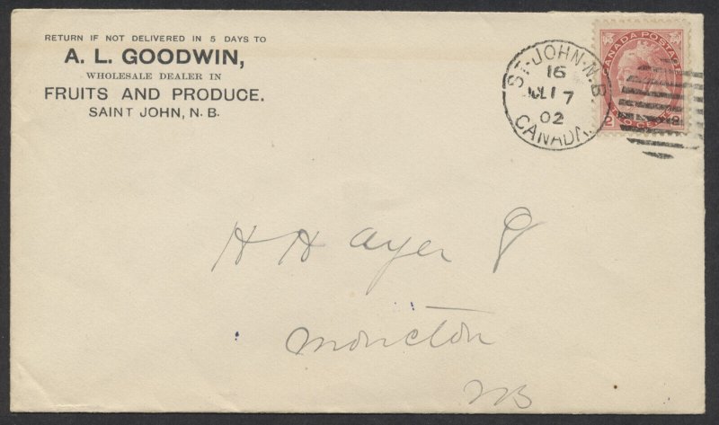 1902 AL Goodwin Fruits and Produce CC Cover St John NB