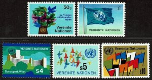 UN Vienna #1-6 MNH - Flag Birds (1980)