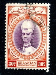 1937 Kelantan  Sc# 38 used cv $27.50 ( 7995 BCXX )