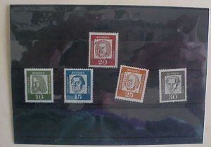 GERMANY PERFIN DRG 5 DIFF 1960'S