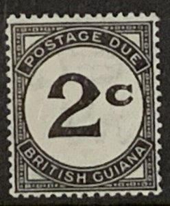 BRITISH GUIANA POSTAGE DUE 1952 2cents SGD2a LIGHTLY MOUNTED MINT