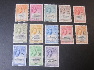 Tristan Da Cunha 1961 QEII Sc 42-54 set of 13 MNH