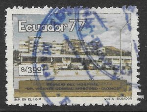 Ecuador Scott 966 Used, 3s Moscoso Hospital, Cuenca issue of 1978