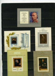 RUSSIA 1972-1978 SMALL COLLECTIONS/PAINTINGS SET OF 5 S/S MNH