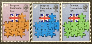 Great Britain 1973 #685-7, European Community, MNH.