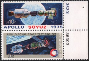 SC#1569-70 10¢ Apollo-Soyuz Mission Pair (1975) MNH*