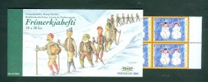 Iceland. 1995 Booklet Christmas Mnh 10 x 30 Kr. Snowmen. Sc# 811