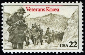 SC#2152 22¢ Korea War Veterans Single (1985) MNH