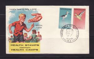 New Zealand B57-B58 Set FDC Birds, Health Camps (B)